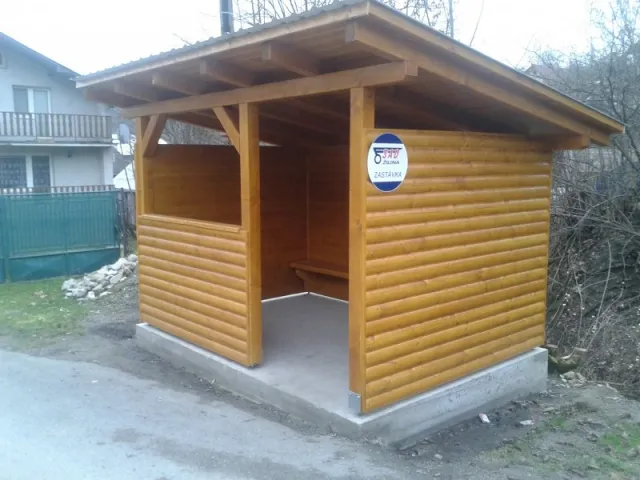 Výstavba zástavky u Babišov